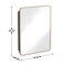 Flash Furniture Jolie 24-in. x 30-in. Medicine Cabinet w/Rounded Beveled Mirror and Reversible Metal Frame, Gold HFKHD-FM23C0401-L-GLD-GG - alternate 8